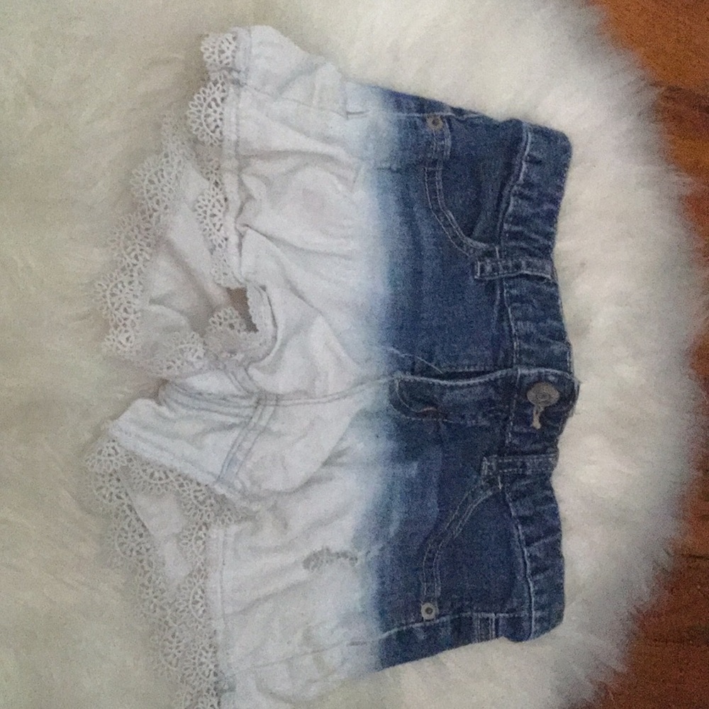 Justice Half-Bleached Jean shorts